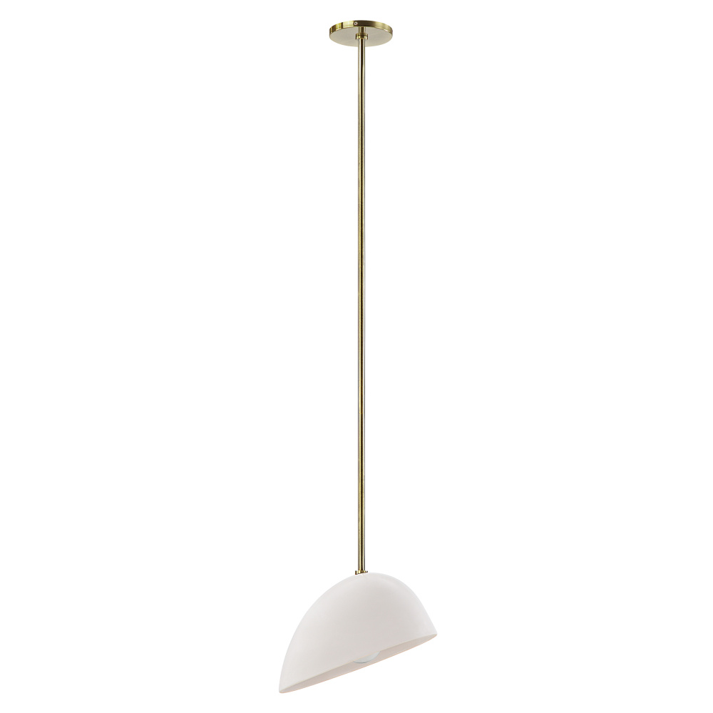 Corio 11.75" Wide 1-Light Chandelier, Glossy Off-White