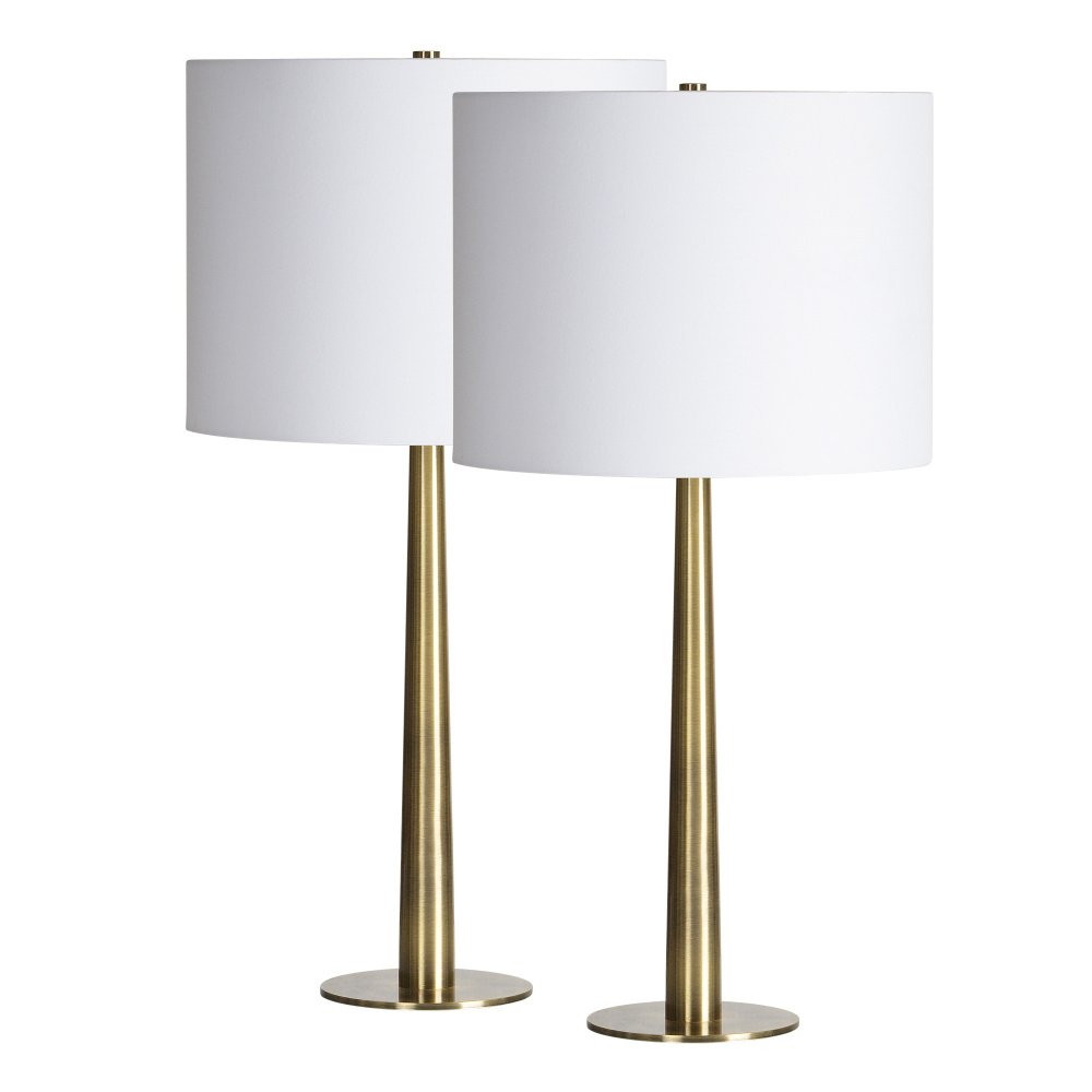 Sarai 26" Length Table Lamp- Set of two, Antique Brass