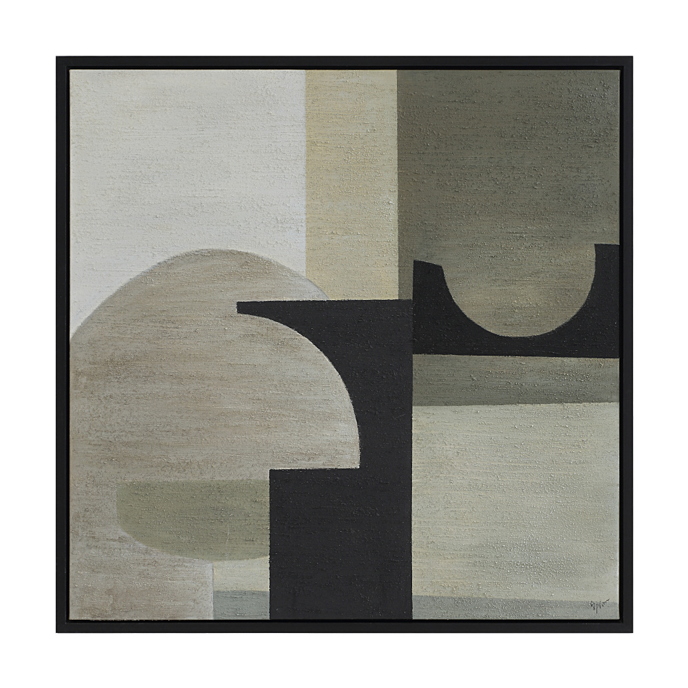 Gladiolus 40" Wide Canvas Art, Green, Black