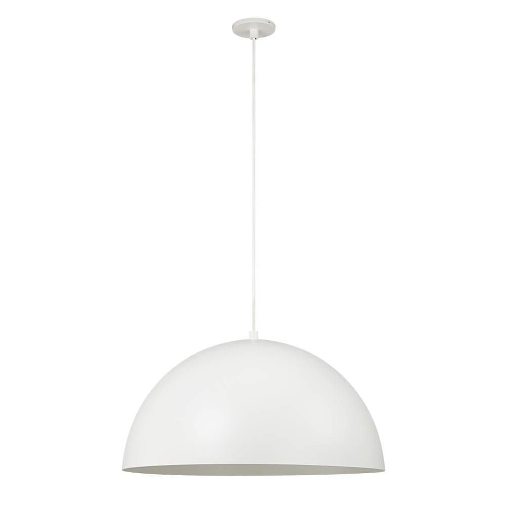 Ozona 27.5" Wide 1-Light Chandelier, Matte Off-White