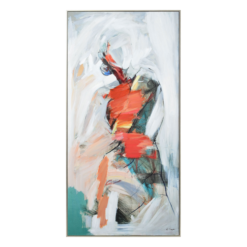 Alya 30" Wide Canvas Art, Red