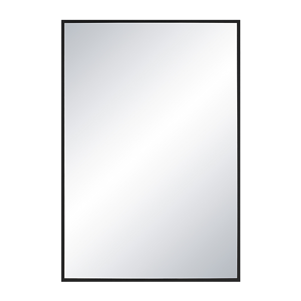 Gasel 30" Tall Rectangle Wall Mirror, Black