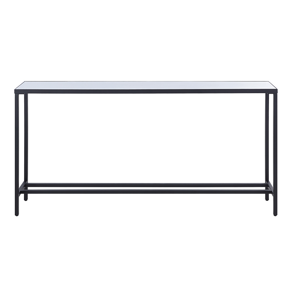 Bodin Indoor Iron Console Table, Matte Black