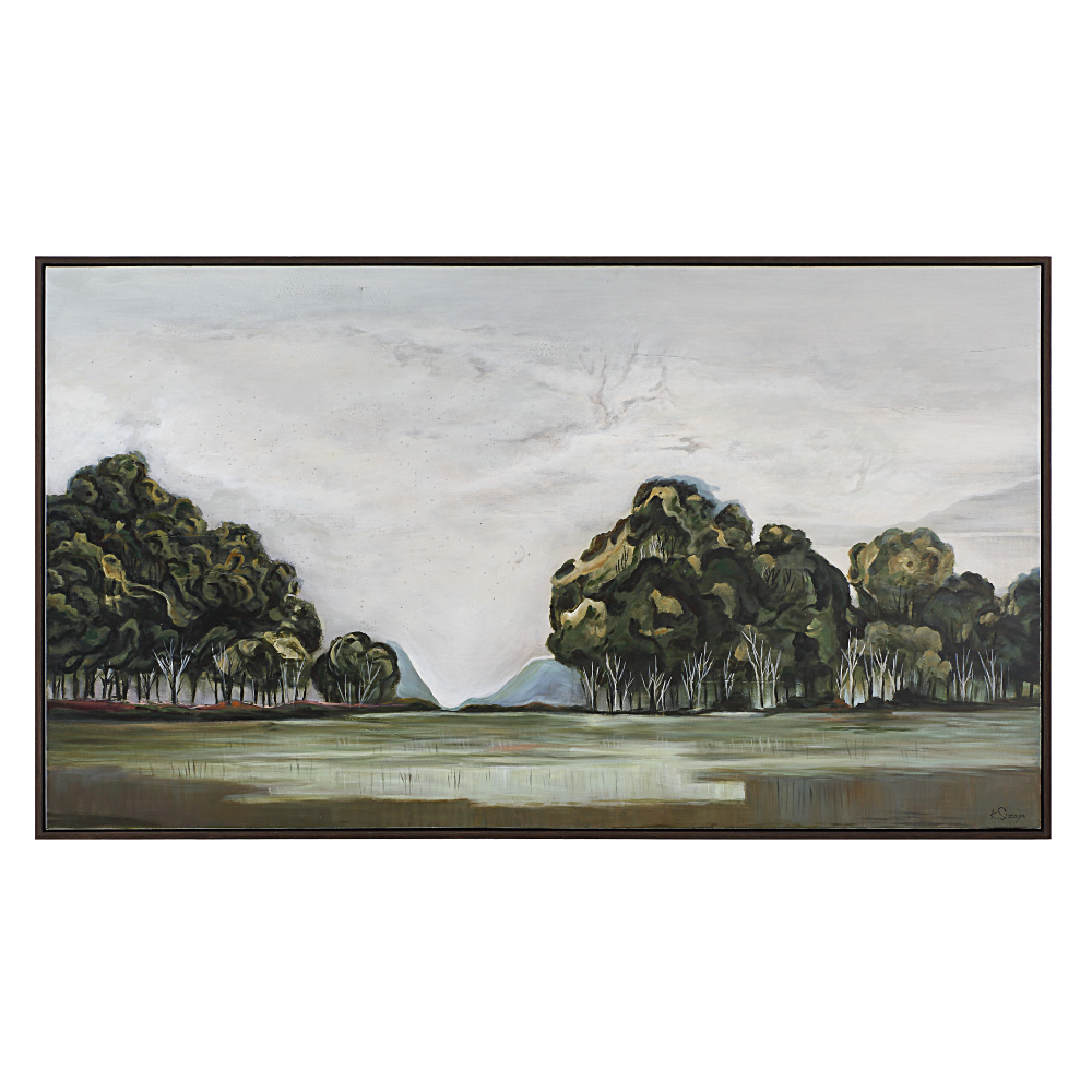 Malika 40" H x 70" W Canvas Art, Green