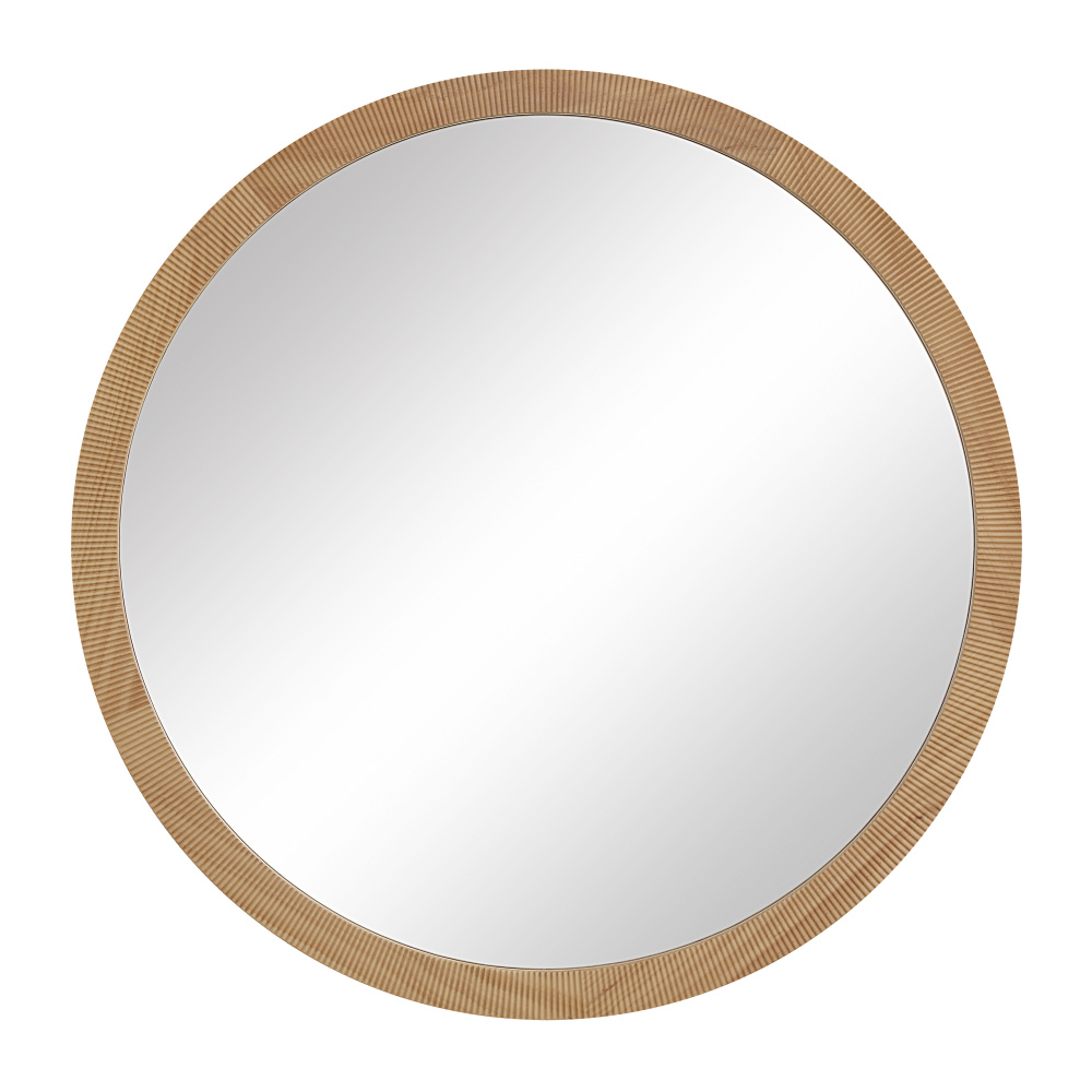 Noto 40" H x 40" W Wall Mirror, Brown