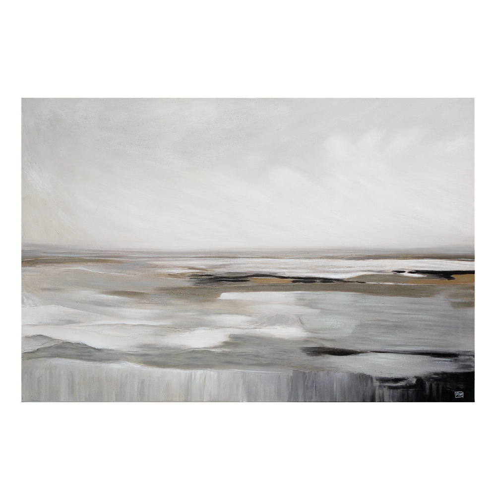 Arnar 40" H x 60" W Canvas Art, Grey