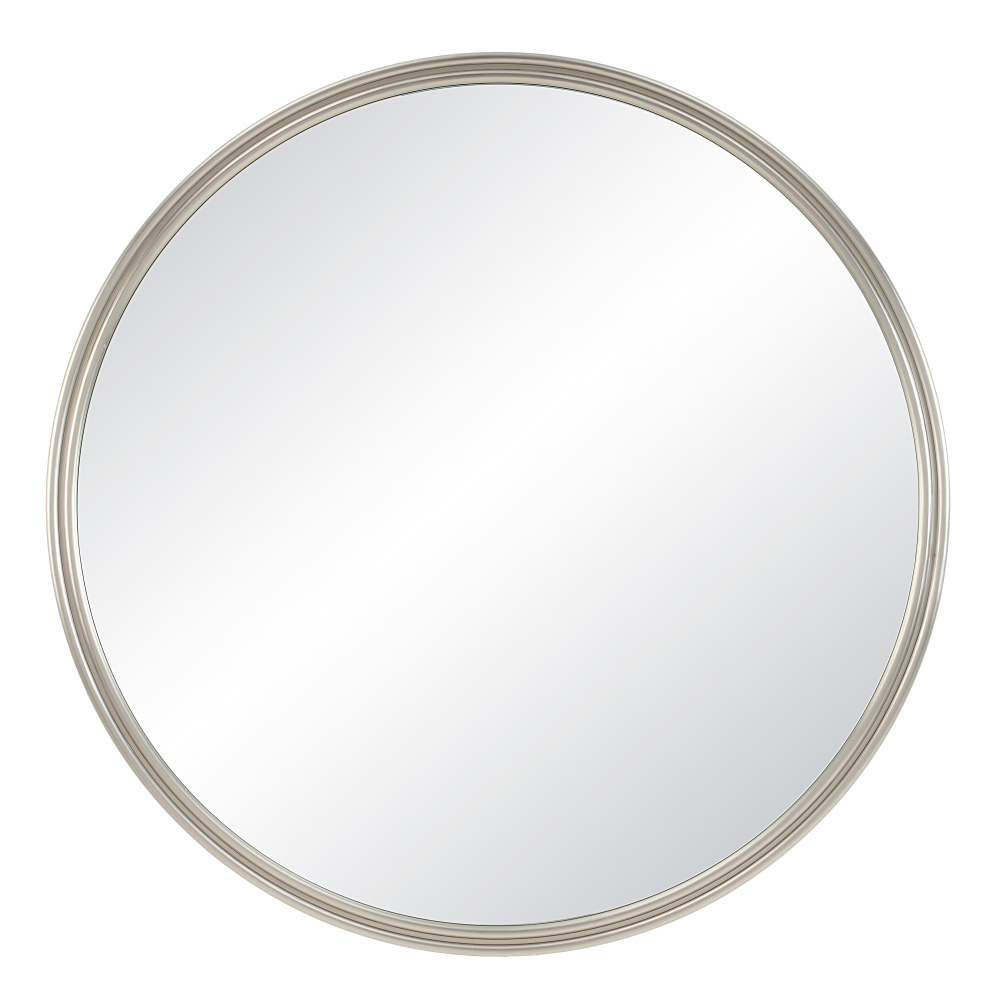 Oltimo 40" Tall Round Wall Mirror, Grey