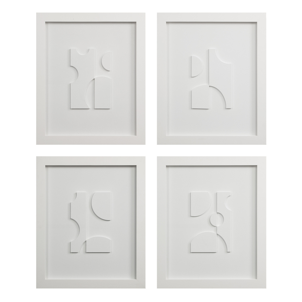 Ispra 19" Wide Wall Decor, Matte White