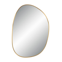 Renwil MT2621 - Camona 42" Tall Irregular Rectangular Oval Mirror, Satin Brass