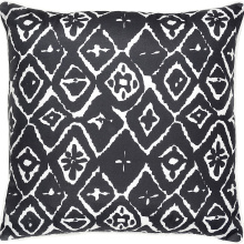 Renwil PWFLO1003 - Angell 22 x 22 Outdoor Pillow, Slate Grey/ White