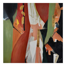 Renwil OL2090 - Sabik 45" Wide Canvas Art, Red