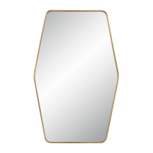 Renwil MT2625 - Mocha 40" Tall Rectangular Mirror, Satin Brass