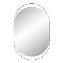 Renwil MT2629 - Ecru 40" Tall Pill Oval Mirror, Satin Brass