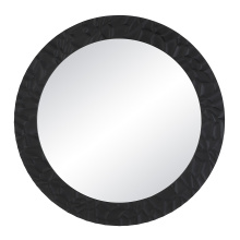 Renwil MT2665 - Tolima 35.5" Tall Round Wall Mirror, Black