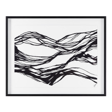 Renwil PA0037 - Mica 45" Wide Wall Art with Wood Frame, Painted Black