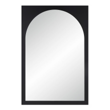 Renwil MT2637 - Bilzen 36" Tall Rectangular Arch Mirror, Matte Black