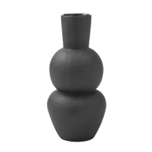 Renwil VAS278 - Icarus Indoor Ceramic Stoneware Vase, Matte Black