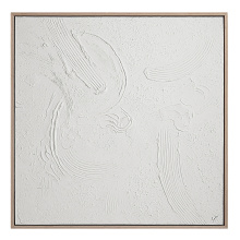 Renwil OL2163 - Luz 50" Wide Canvas Art with Wood Frame, Cream