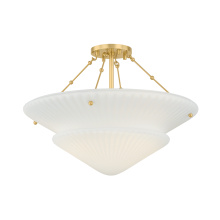 Hudson Valley 7013-AGB - LOBURN Semi Flush