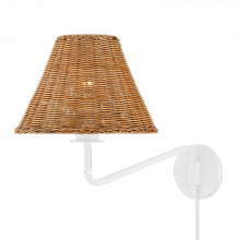 Mitzi by Hudson Valley Lighting HL704201-TWH - Issa Plug-In Sconce