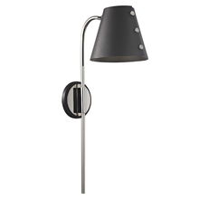 Mitzi by Hudson Valley Lighting HL174201-PN/BK - Meta Plug-In Sconce