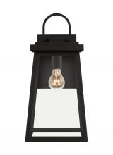 Visual Comfort & Co. Studio Collection 8748401EN7-12 - Founders modern 1-light LED outdoor exterior large wall lantern sconce in black Finish