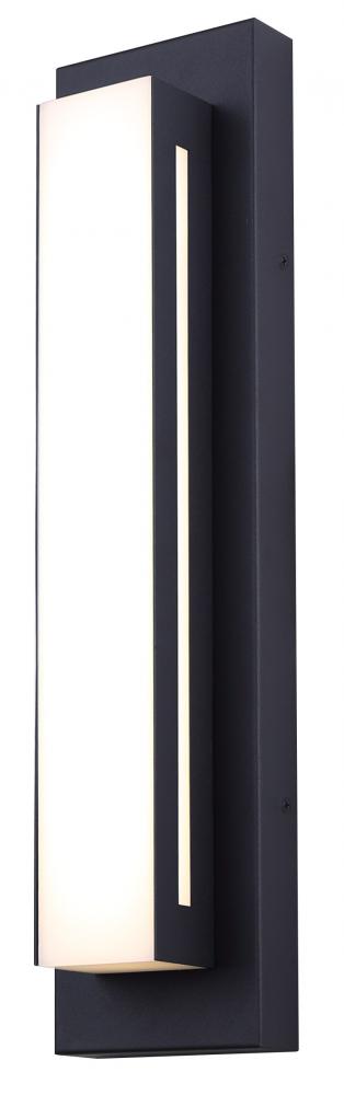 AMANI LED Integrated Outdoor Wall Lantern Light, Black Finish