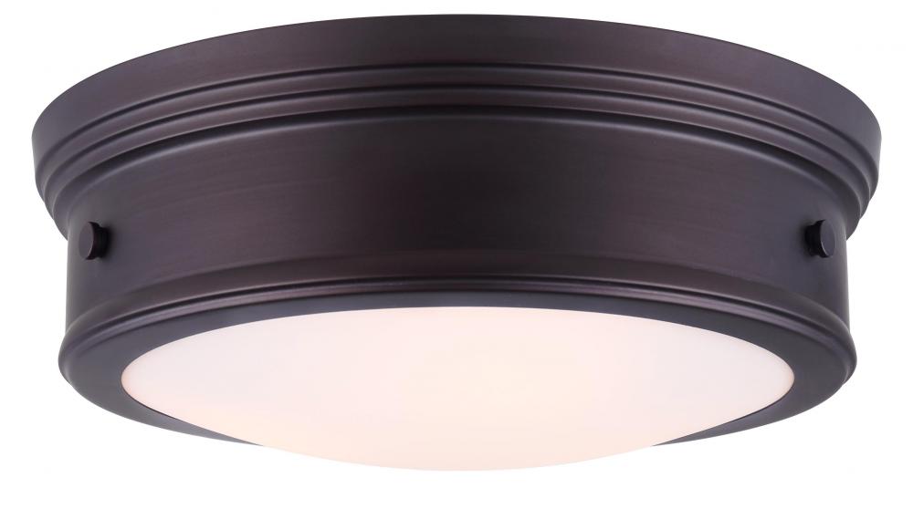 BOKU, IFM624A15ORB -G-, 3 Lt Flush Mount, Flat Opal Glass, 40W Type A, Easy Connect Included