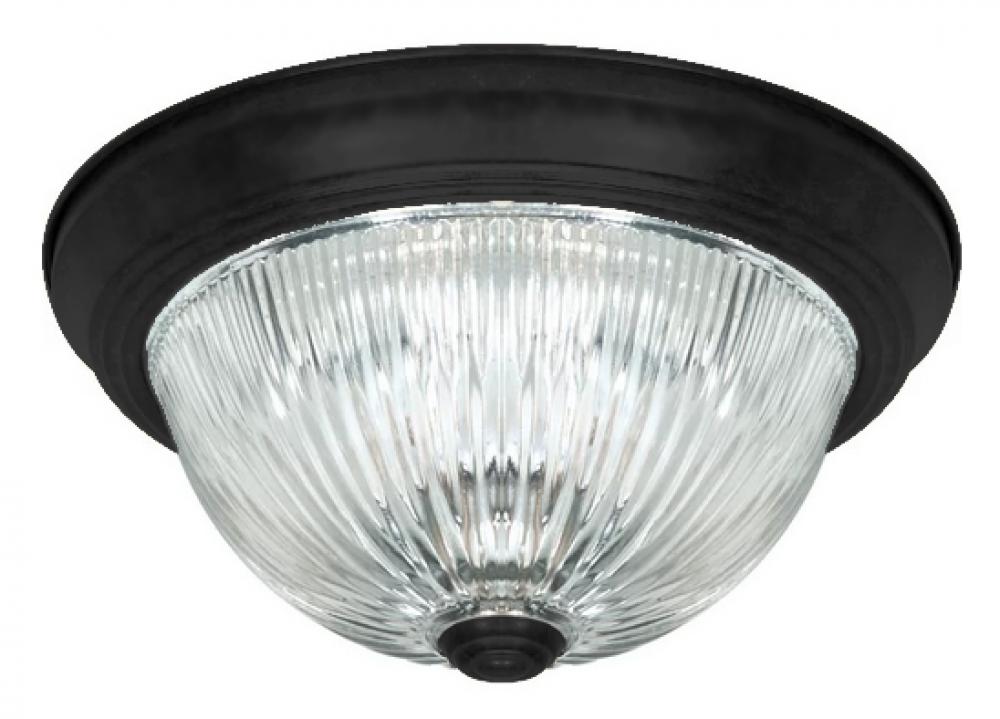 IFM213MBK-RGC, 2 Light Flush Mount, Black Finish