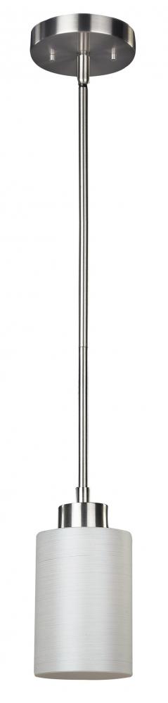 Margo 1 Light Brushed Pewter Rod Pendant, Classic Design for Kitchens, Breakfast Nooks and Dining