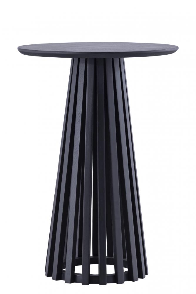 LENAN Black Pedestal Side Table for Living Rooms and Bedrooms