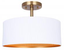 Canarm ISF1119A02WHG - REXTON 13 in. 2-Light 60-Watt Contemporary Matte White Semi-Flush Mount with Matte White
