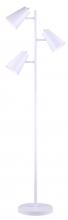 Canarm IFL1056A66WH - ORLI, IFL1056A66WH, MWH Color, 3 Lt Floor Lamp, 40W Type A, On-Off Switch on Socket