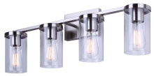 Canarm IVL1234A04BN - Britton 4-Light Vanity Fixture, 28 inch, Brushed Nickel Finish