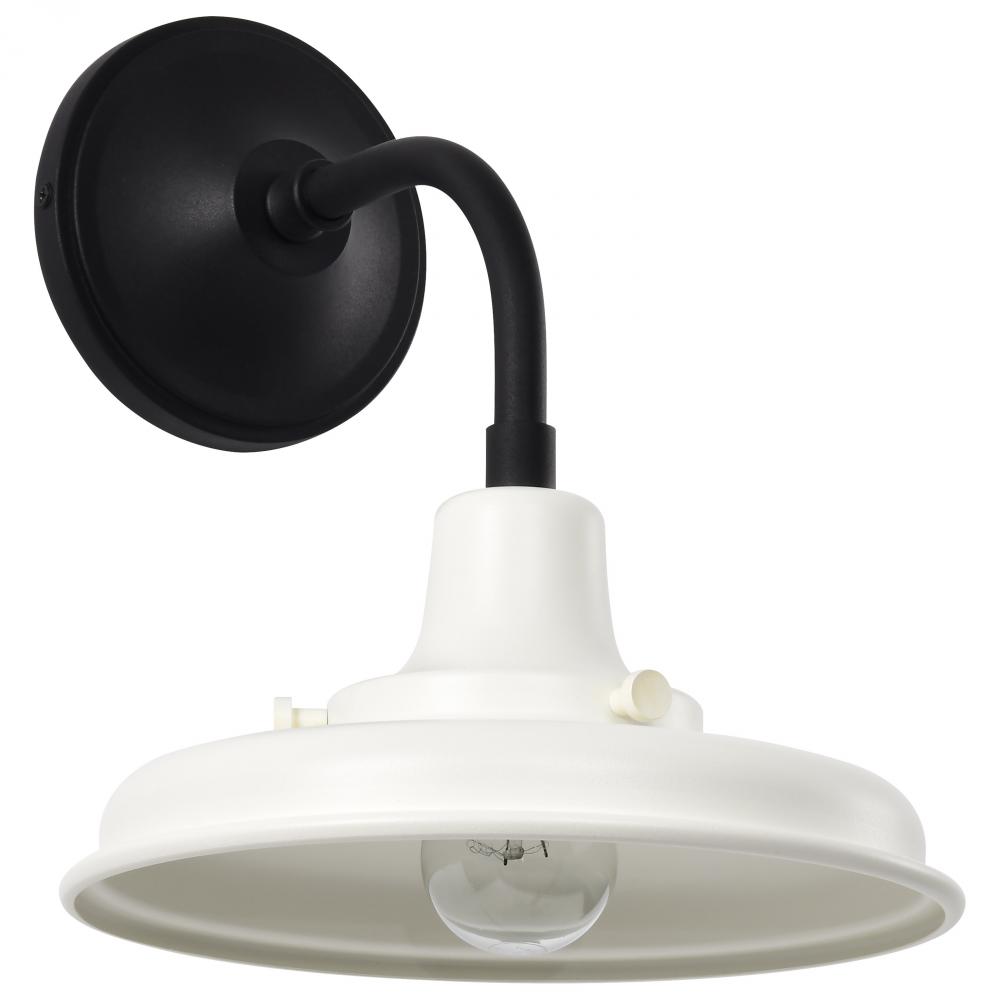 Morris; Small Outdoor Lantern; Black Finish; White Shade