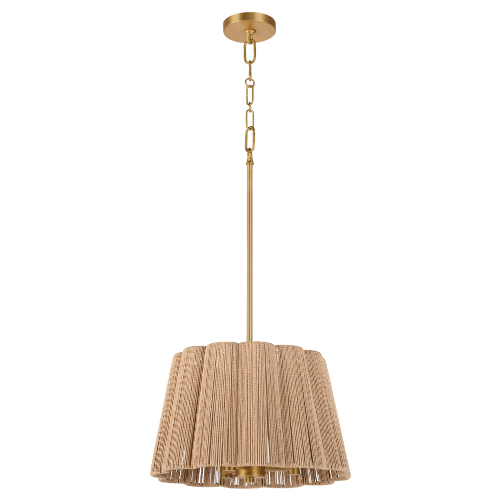 ANTON 3 LIGHT PENDANT - BRUSHED BRASS