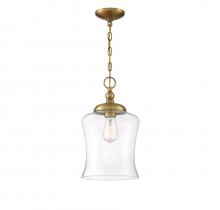 Savoy House Meridian M70019NB - 1-Light Pendant in Natural Brass