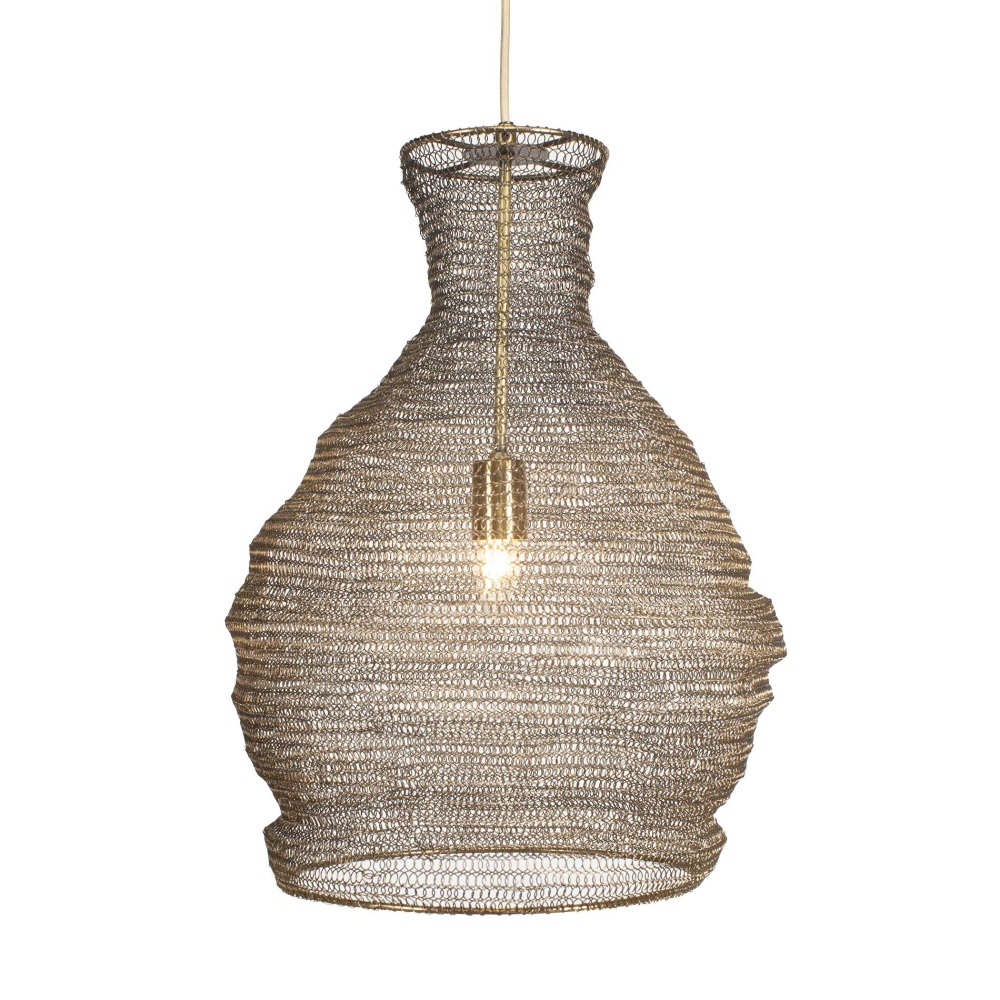 Uttermost Murmur Woven Brass 1 Light Pendant