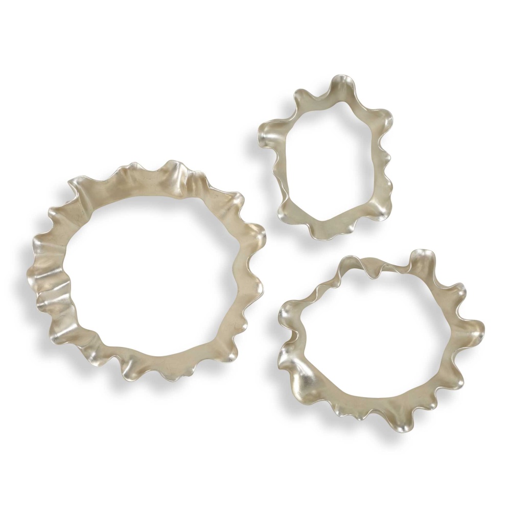 Uttermost Ripple Effect Silver Wall Art Set/3