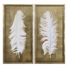 Uttermost 04057 - Uttermost White Feathers Gold Shadow Box Set/2