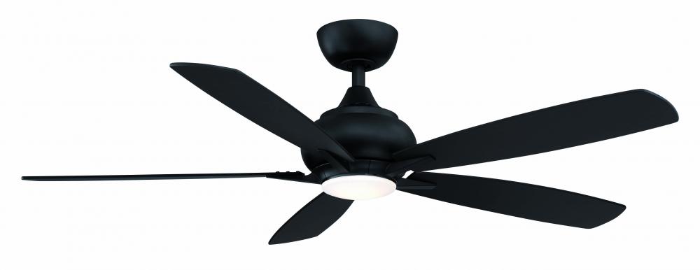 Doren 52 inch Indoor Ceiling Fan with LED Light Kit - Black
