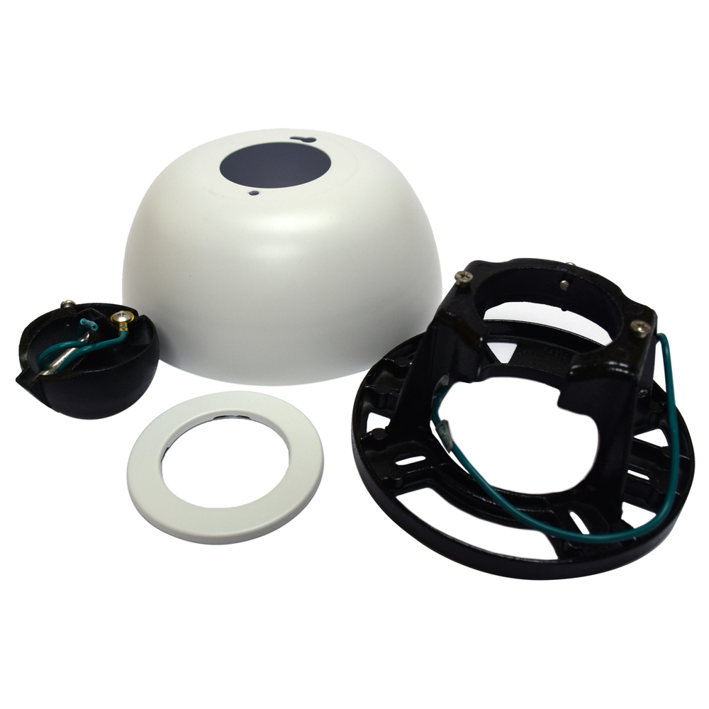 Ceiling Fan Sloped Ceiling Kit - 1-inch - Matte White - Wet Rated