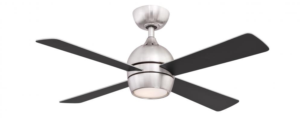 Kwad 44 inch Indoor Ceiling Fan with LED Light Kit - Brushed Nickel