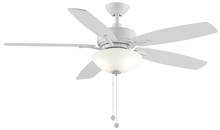 Fanimation FP6285BMW - Aire Deluxe 52 inch Indoor Ceiling Fan with LED Light Kit - Matte White Matte White blades