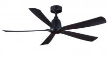 Fanimation FPD5534DZ - Kute5 52 inch Indoor/Outdoor Ceiling Fan - Dark Bronze with Dark Walnut blades