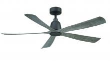 Fanimation FPD5534GR - Kute5 52 inch Indoor/Outdoor Ceiling Fan - Matte Greige with Weathered Wood blades